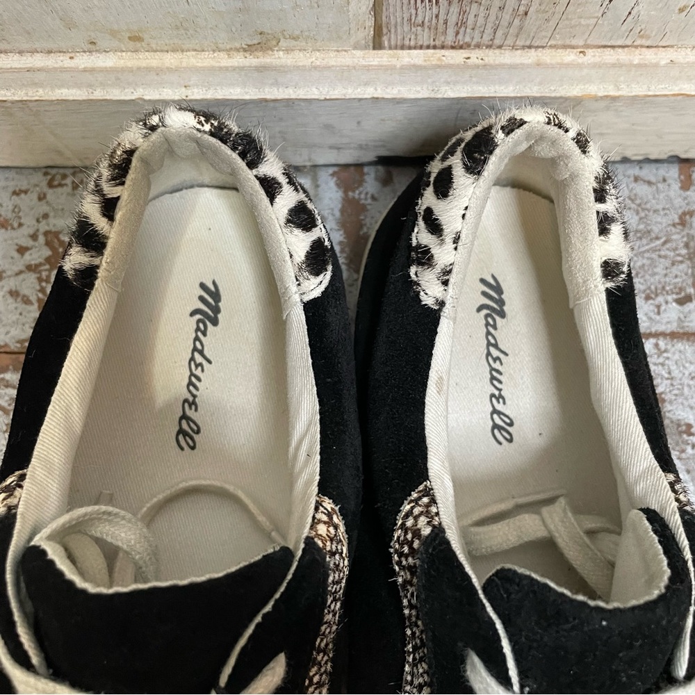 Madewell Sidewalk Low Top Sneakers in Suede and Spot Calf Hair - Picture 6 of 16